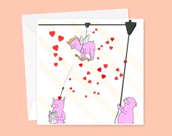 Shoot your Shot - Cute Valentines Day Card - funny Valentines - Cupid