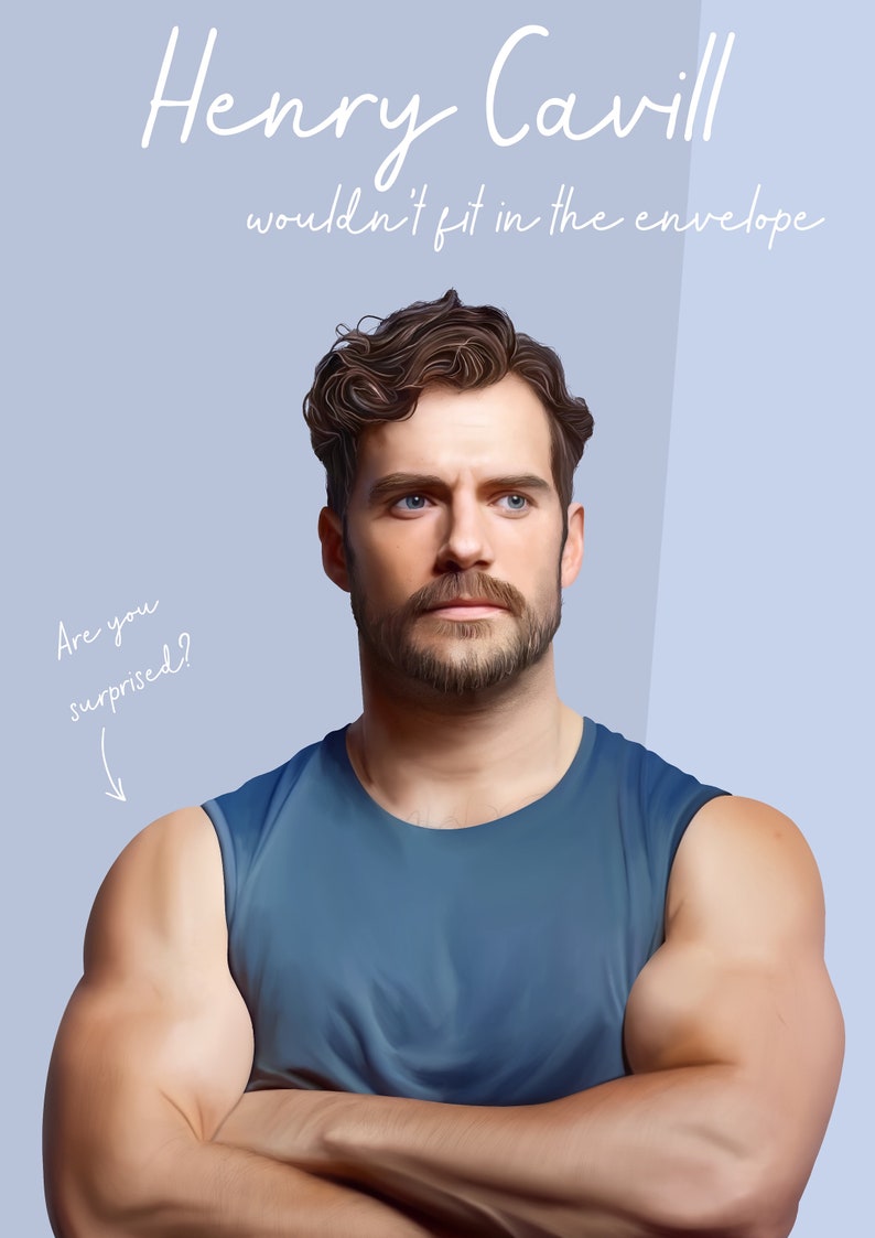 Henry Cavill Birthday Card Celebrity Greetings Card | Etsy