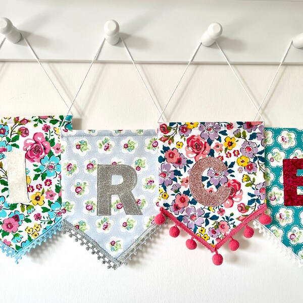 Felt Flag With Initial Etsy