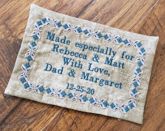 Personalized For Her Quilt Label \u2022 Sew On or Iron On Patch \u2022 Custom Message Quilt Label