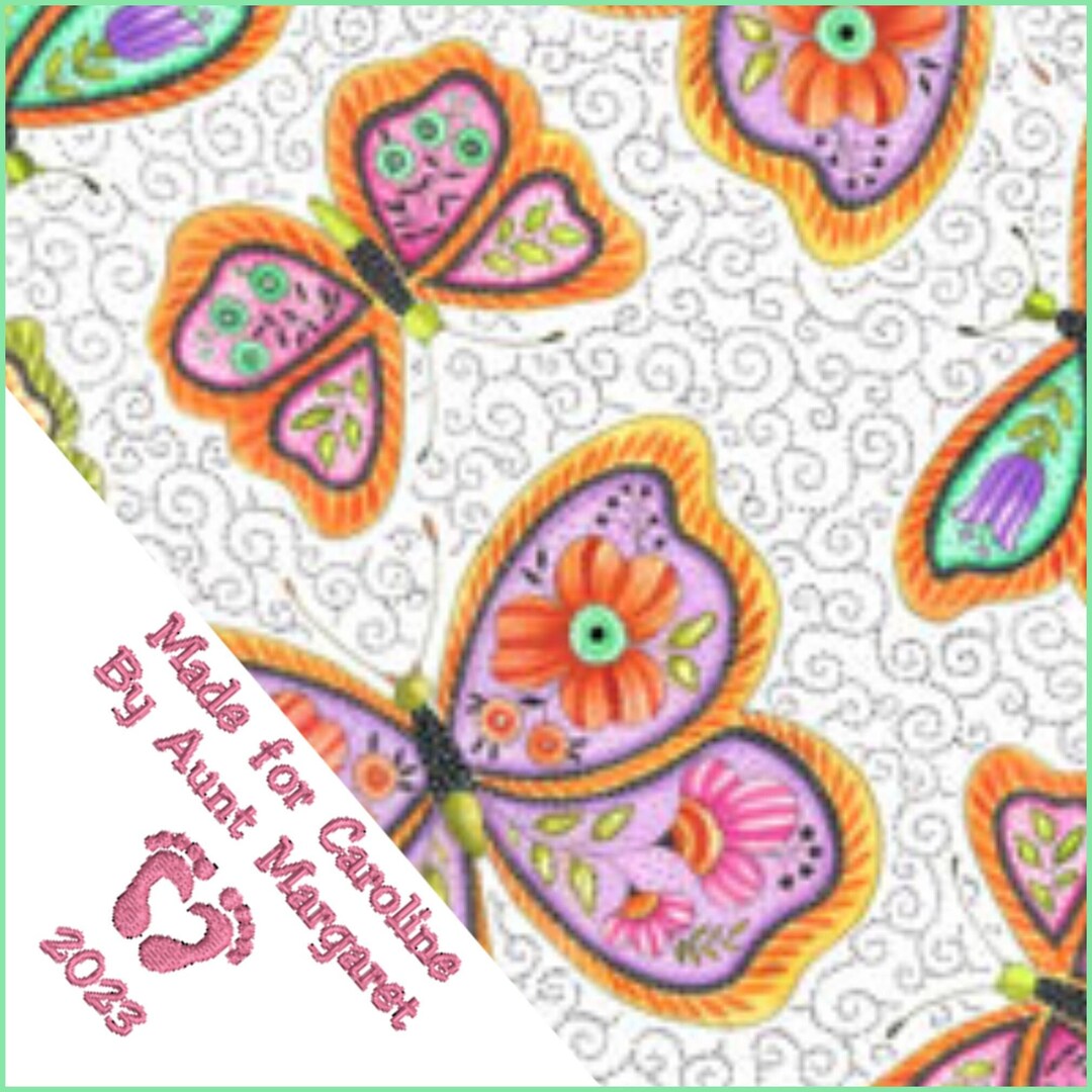 Oh Baby Corner Embroidered Quilt Label Fully Personalized Etsy