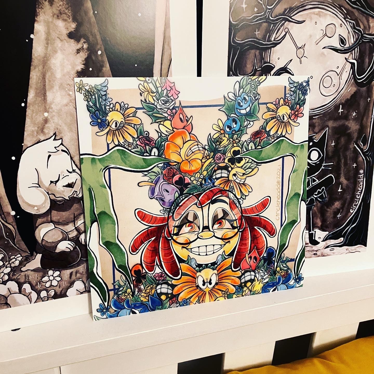 Cuphead King Dice Shadow Box Art by Artovision