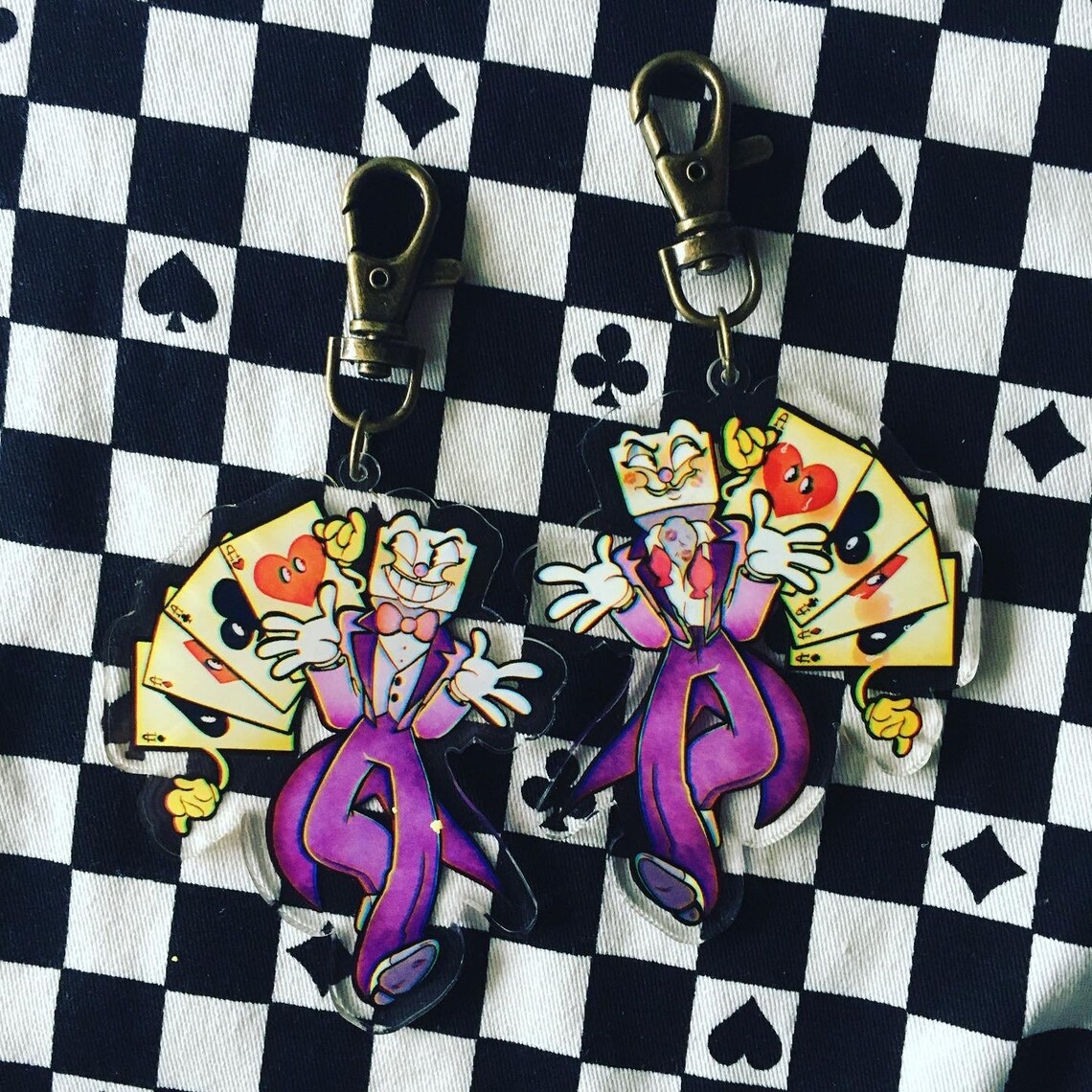 Cuphead King Dice Smackeroo 3 Double Sided Acrylic Charm Etsy