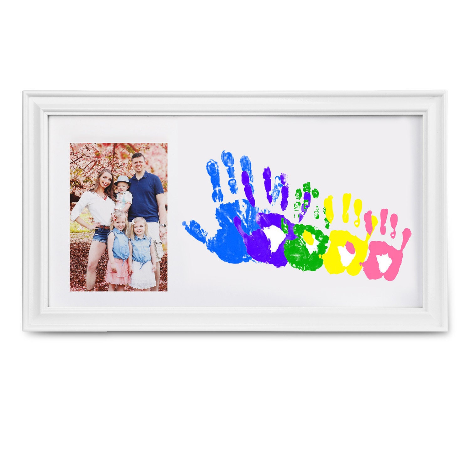  🍒Cherry Cheers🍒 Family Handprint and Paint Craft Kit DIY Baby  Keepsake Frame, All Transparent Layers Non-Toxic Paints : Arts, Crafts &  Sewing