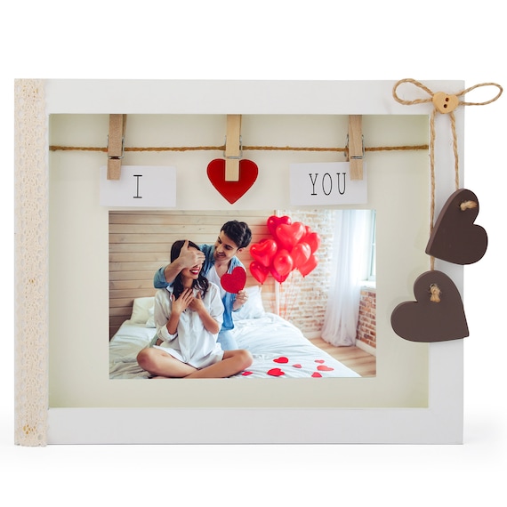 Romantic Personalized Picture Frames - Because of You - 4x6