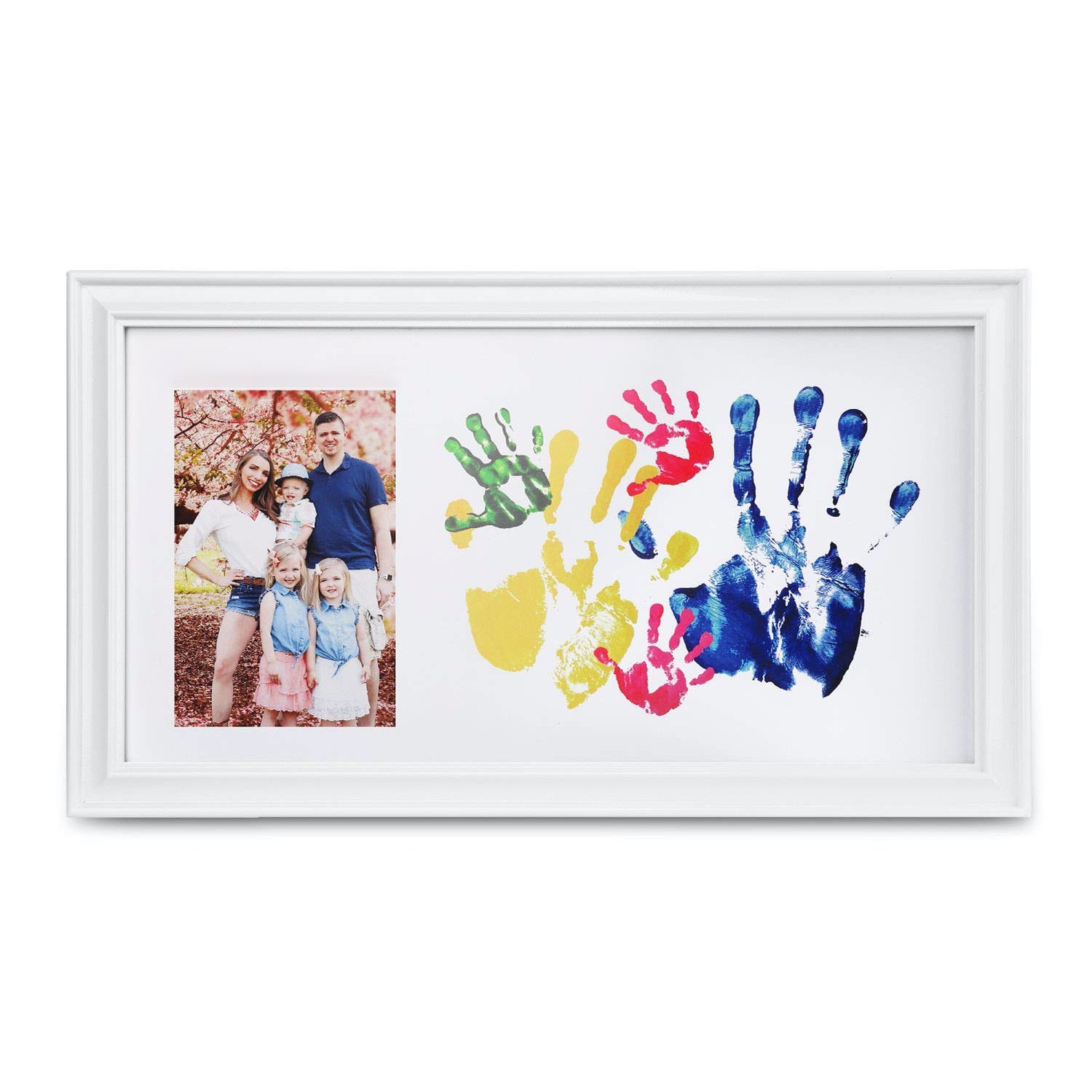 Baby Ink Hand and Footprint Kit Handprint Picture Frame for Newborns (Safe Clean-Touch Ink Pad for Prints) Best New Mom and Shower Gift Foot IMPRES