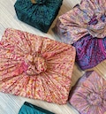 Sari Fabric Furoshiki Gift Wraps - Sari gift wrap, Furoshiki gift wrap, recycled sari, Handmade sari gift wraps, Eco friendly