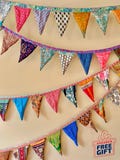 Recycled Sari Bunting - Colorful Flags - Handmade Garden Garland - Wedding Banner - Saree Garlands - Home Décor product logo