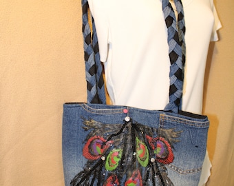 Repurposed Denim Jean Purse