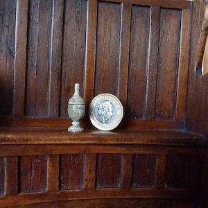 12th Scale Dollshouse Miniature Urn Hand-Turned in Granite/Marble Effect Acrylic with Removable Finial Lid. OOAK Miniatures. 1 12 Minis