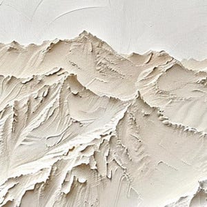 3D Textured Mountain Oil Painting On Canvas, Abstract Landscape Canvas Art, Large Impasto Wall Art, Earth Color Painting, Living Room Decor