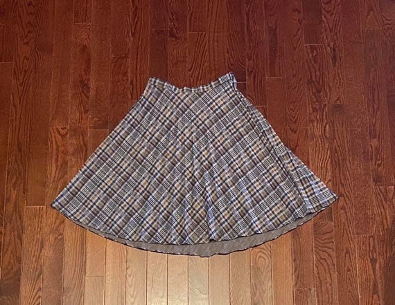 VOLUP***1970s Mr. Mort Pleated Plaid Skirt