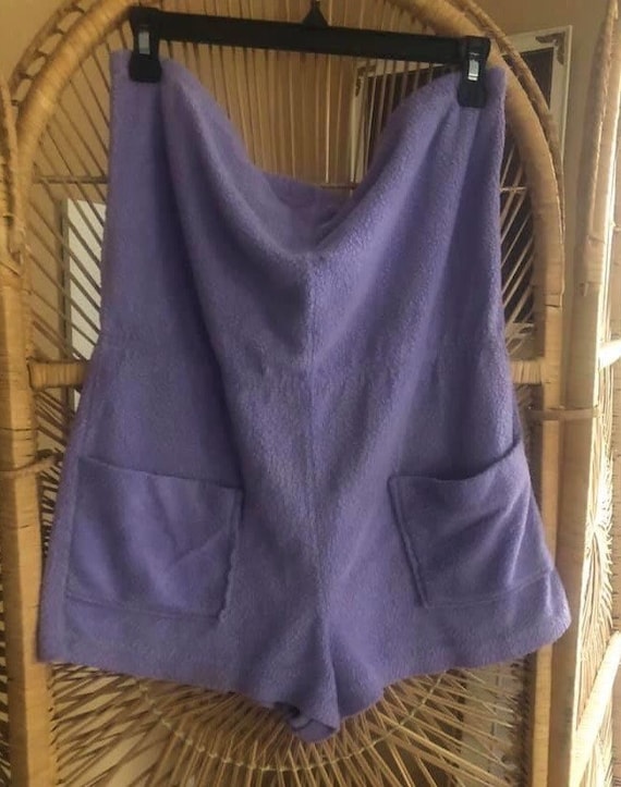 1970s Terry Cloth Romper in Lavender