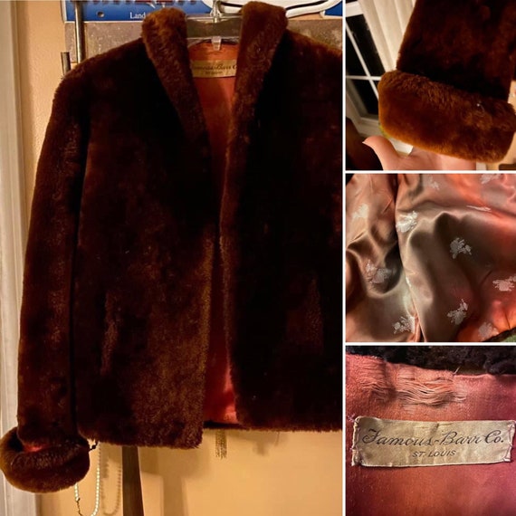 1940s Famous Barr St. Louis Mouton Fur Short Coat