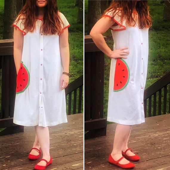 1970s Models Coat Terry Cloth Watermelon Snap-Up H