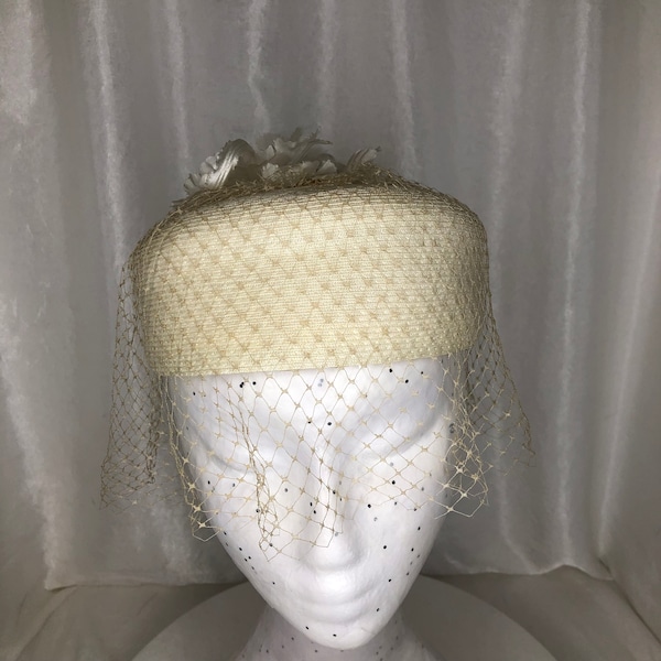 Pillbox Hat and Veil Etsy