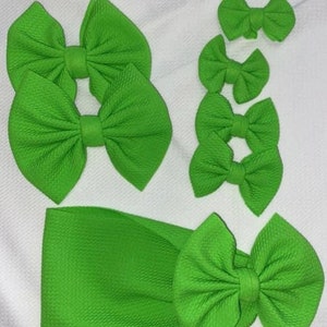 Neon color Bows Headwrap Baby Toddler Bows Piggies