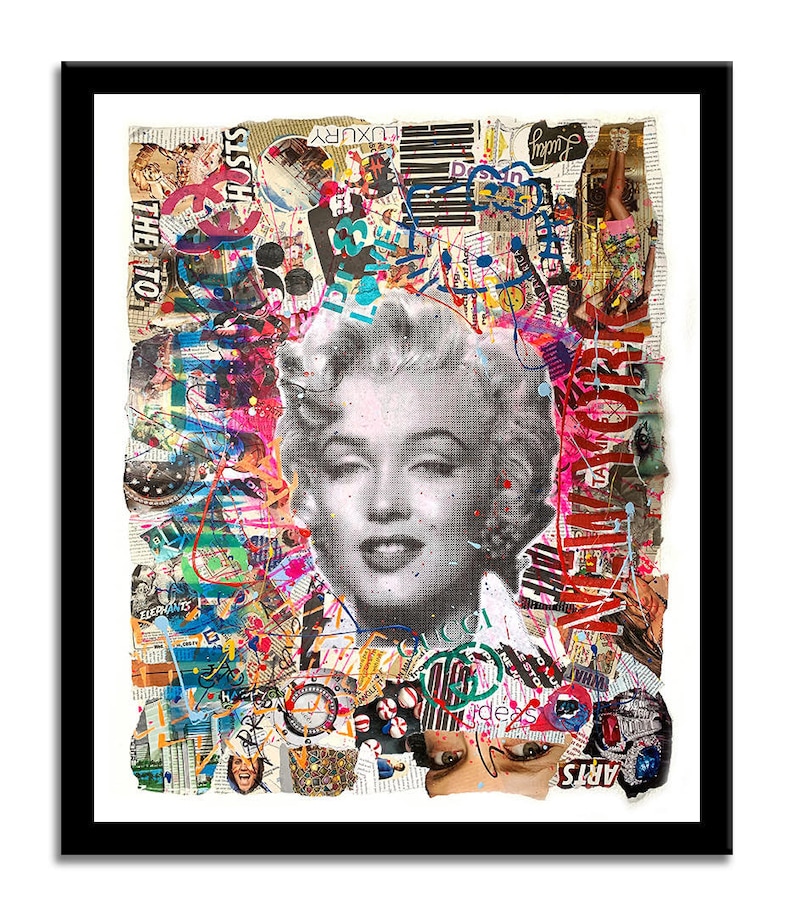 Signed COA New York Marilyn Limited Edition Giclee Print on Canvas