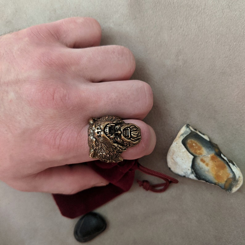 Viking Bear Ring Bronze ring Berserker