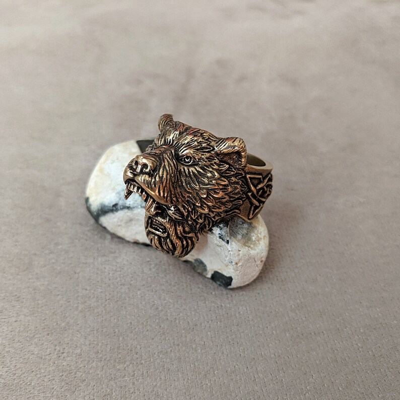 Viking Bear Ring Bronze ring Berserker