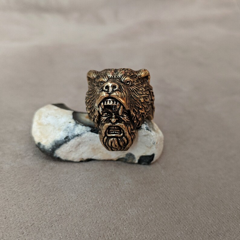Viking Bear Ring Bronze ring Berserker