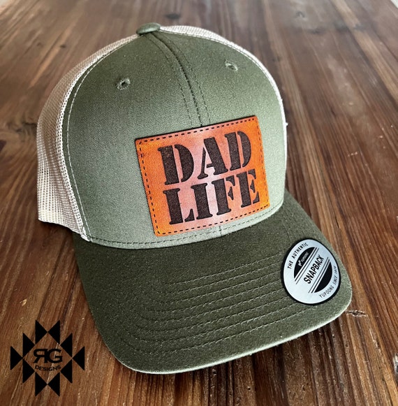 Dad Life Leather Patch Hat Custom Logo Hat Custom Trucker Hat
