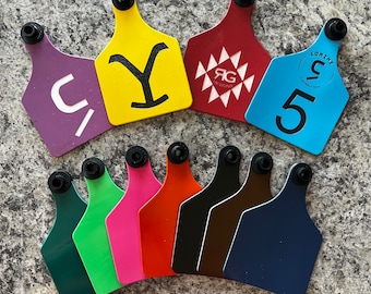 15 Custom Engraved Cattle Ear Tag | Custom Logo Cattle Ear Tag | Engraved Livestock Ear Tags