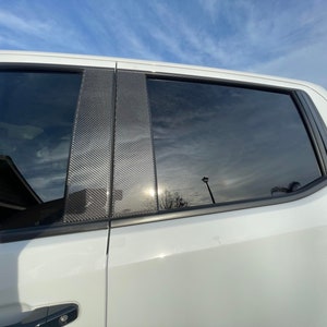 Chevy Silverado Real Carbon Fiber Pillar Posts fits 2019-2023 ( 6 Piece Set)