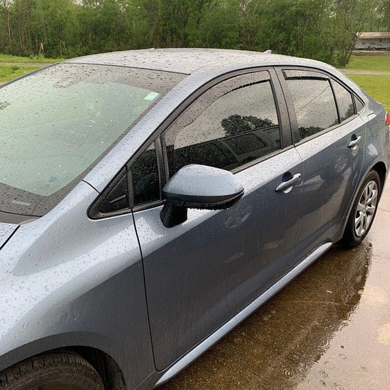 2020-2024 TOYOTA COROLLA In-channel Rain Guards Full Set in Dark Smoke Fits  Sedan -  Finland