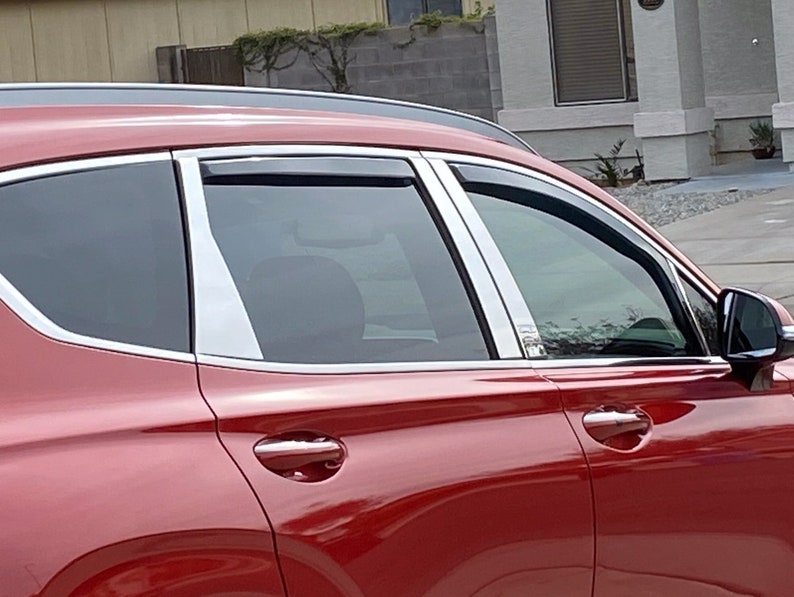Hyundai Santa Fe Inchannel Rain Guards Fits 20192023 Full Etsy