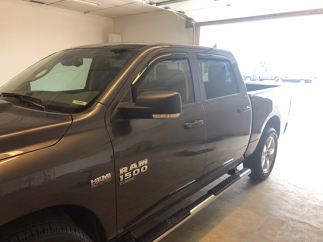 RAM 1500 Inchannel Rain Guards Fits 20192024 Crew Cab Full Set in