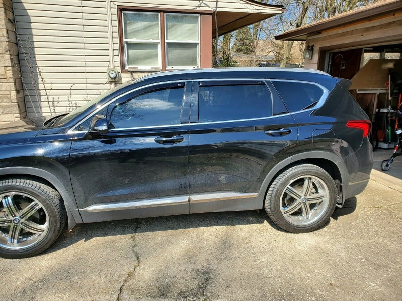 Hyundai Santa Fe Inchannel Rain Guards Fits 20192023 Full Etsy