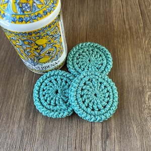 Set of 3 Nylon Dish Scrubbies, eco-friendly, reusable, Dish Scrubby, Crochet Round Scrubbies