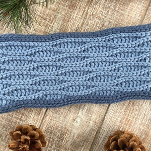Handmade Crochet Blue Wave headband Earwarmer, Crochet earwarmer image 5