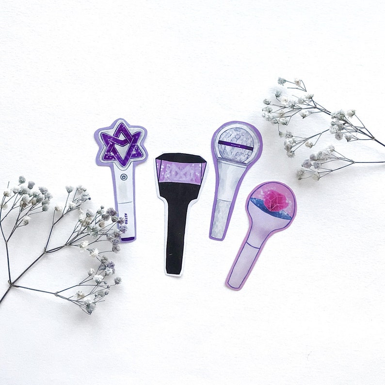 kpop lightstick stickers etsy