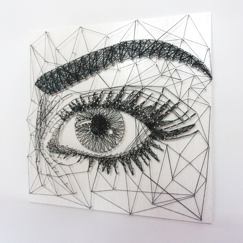 Wall art string art wall decoration eye made to order Etsy
