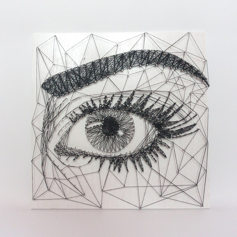 Wall art string art wall decoration eye made to order Etsy
