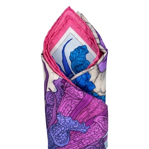 Mens Silk Pocket Square, Silk handkerchief, Swans, Pink pocket square, Unique gifts for Men, unusual gift, Boss gift, Boyfriend Husband gift