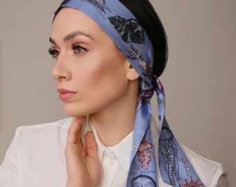 designer scarf women Archives - Ilona Tambor Illustrated Scarves