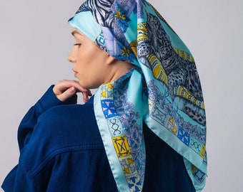 エルメス シルクスカーフ カレ90 「リスのカセ」 イエロー シルク