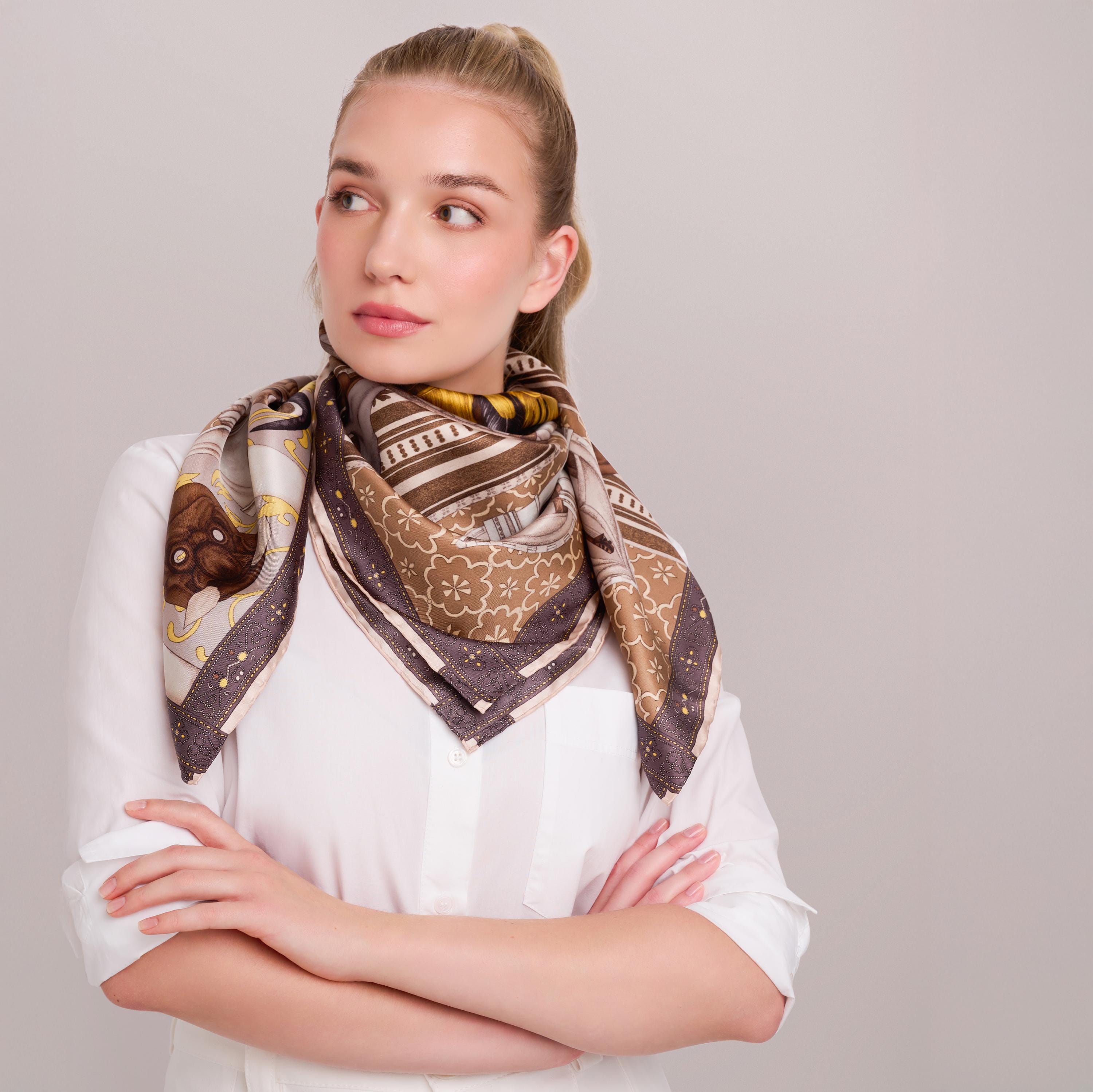 VENICA Scallop embroidery scarf ¥13,200 Venezia Scarf - Etsy