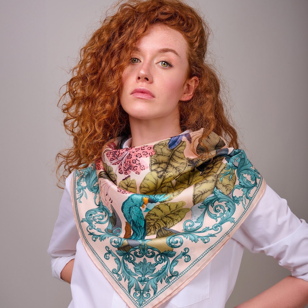 Hand Rolled Pink Silk Scarf