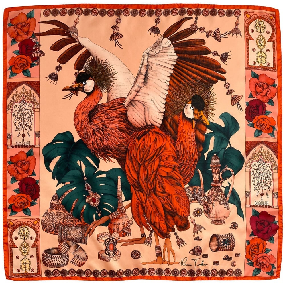 HERMES エルメス アフリカ動物デザイン スカーフ 88cm✖️88㎝ Hermes African Scarf - Etsy