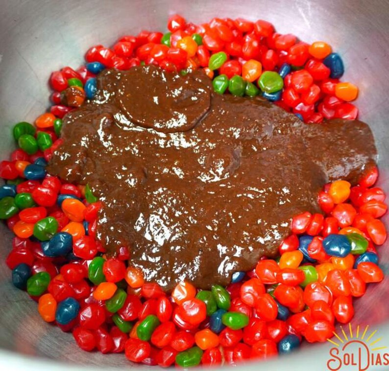 Spicy Gushers in Chamoy, Spicy Chamoy Mexican Candy, Gummy Tajin Candy