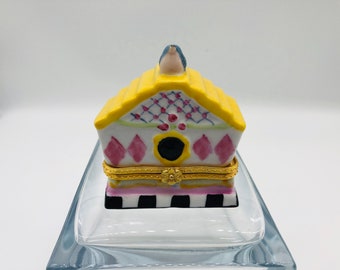 Vintage Trinket Box Bird House