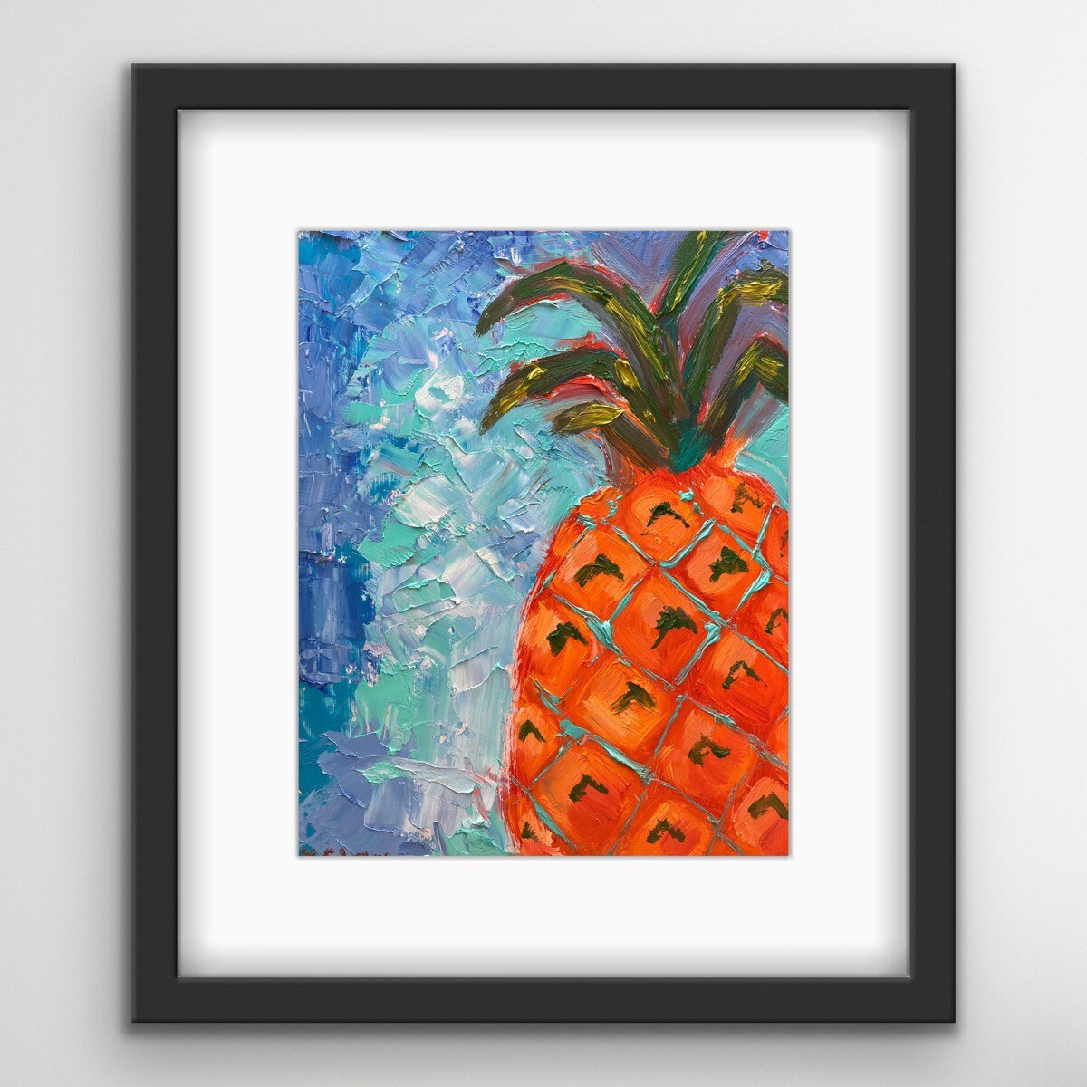Pineapple painting pineapple original art tropical fruit Etsy