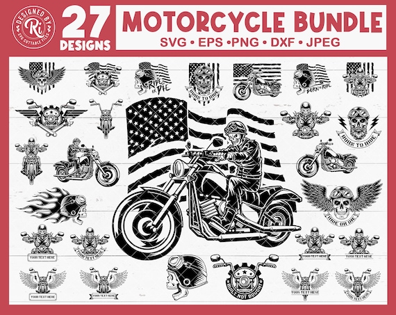 Motorcycle Bundle Svg, Biker Skull Svg, Patriotic Motorcycle Svg, US Flag Svg, Big Bike Svg, American Flag Svg, Biker Logo Svg, Chopper Svg