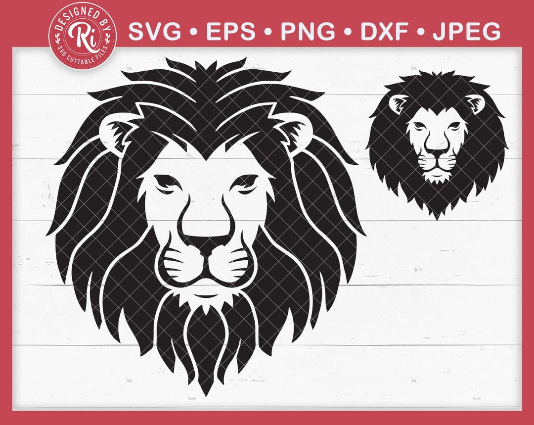 Lion Svg, Lion Face Svg, Lion Head Svg, Lion Cut File, Lion Vector