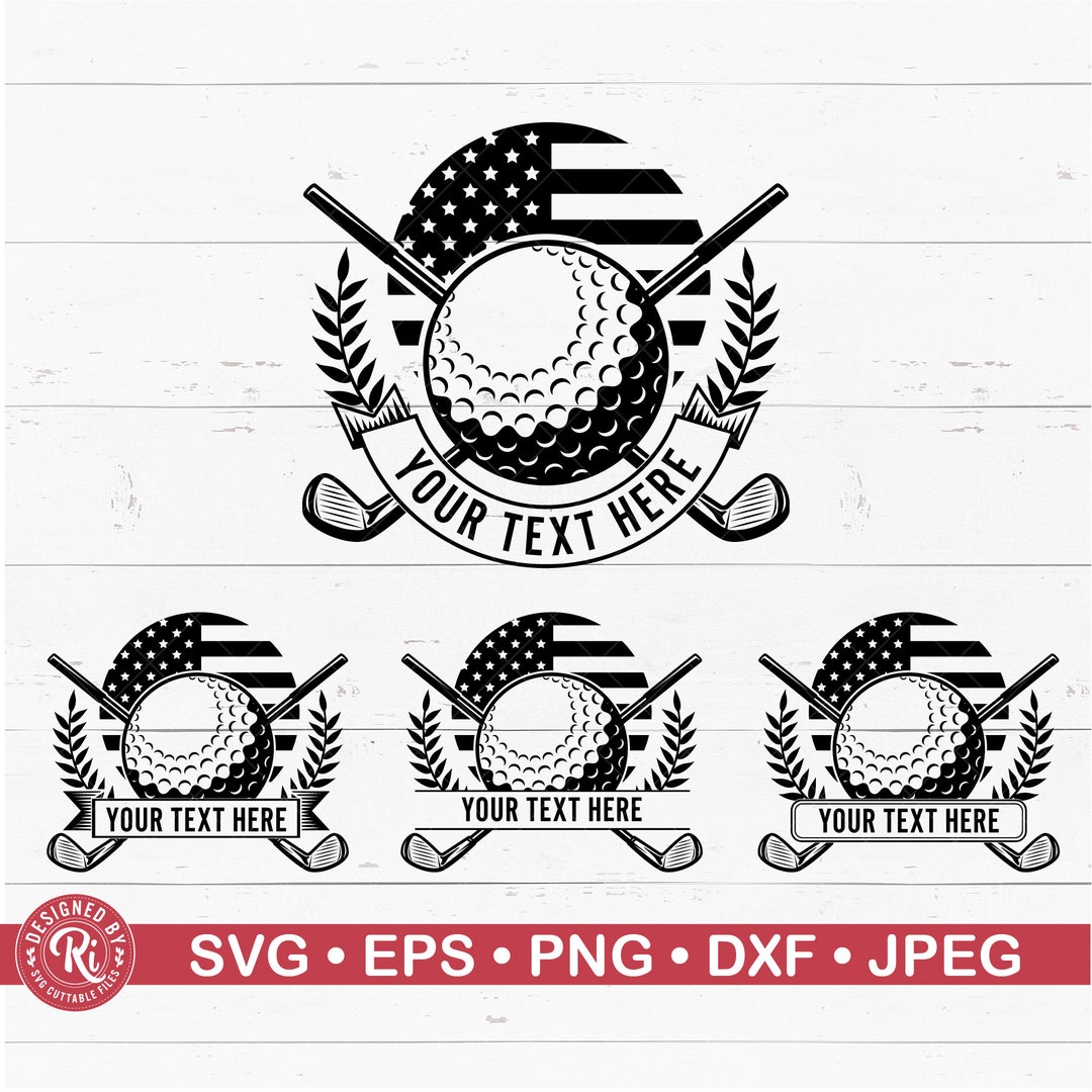 USA Golf Ball Monogram Svg, Name Frame, Club, Golfer, Logo, Cricut ...