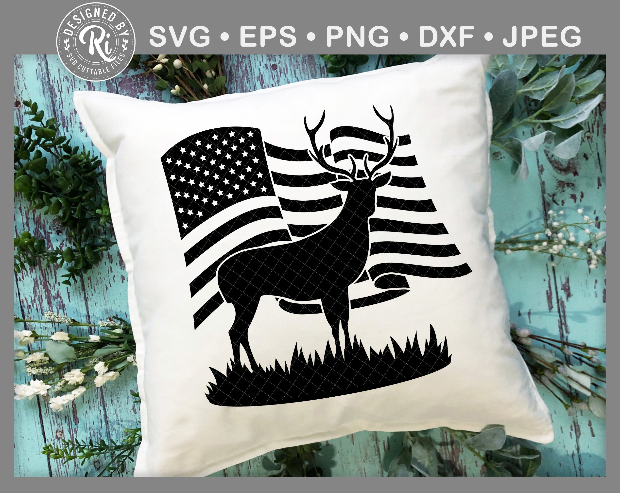 Download Deer Svg Hunting Svg American Flag Svg Hunting Clipart USA ...